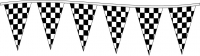 Checkered Pennants - 30' String, 12" x 18" Triangle