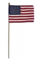 United States Miniature Mounted Flag - Soft Cotton Hemmed, Spear Top
