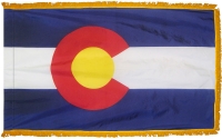 Colorado, Nylon, Indoor, Pole Sleeve, Fringe - 3' x 5'