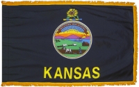 Kansas, Nylon, Indoor, Pole Sleeve, Fringe - 3' x 5'