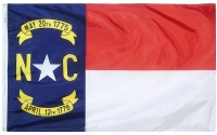 NC Interment Flag, 2-Ply Polyester, H&G