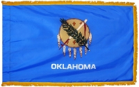 Oklahoma, Nylon, Indoor, Pole Sleeve, Fringe - 3' x 5'