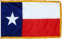 Texas, Nylon, Indoor, Pole Sleeve, Fringe - 3' x 5'