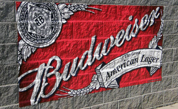 Custom Brick Decal for Budweiser