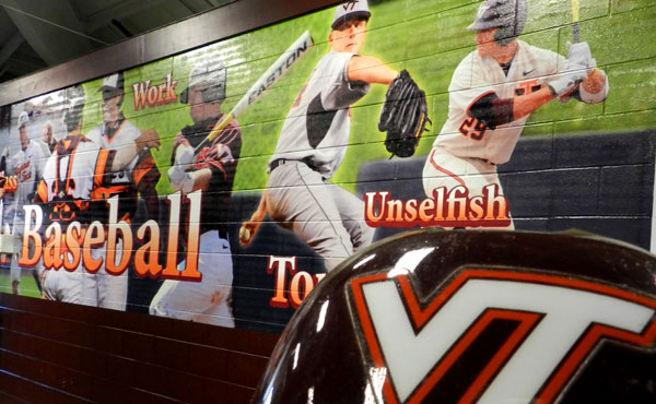 Custom Brick Decal for Virginia Tech Baseball